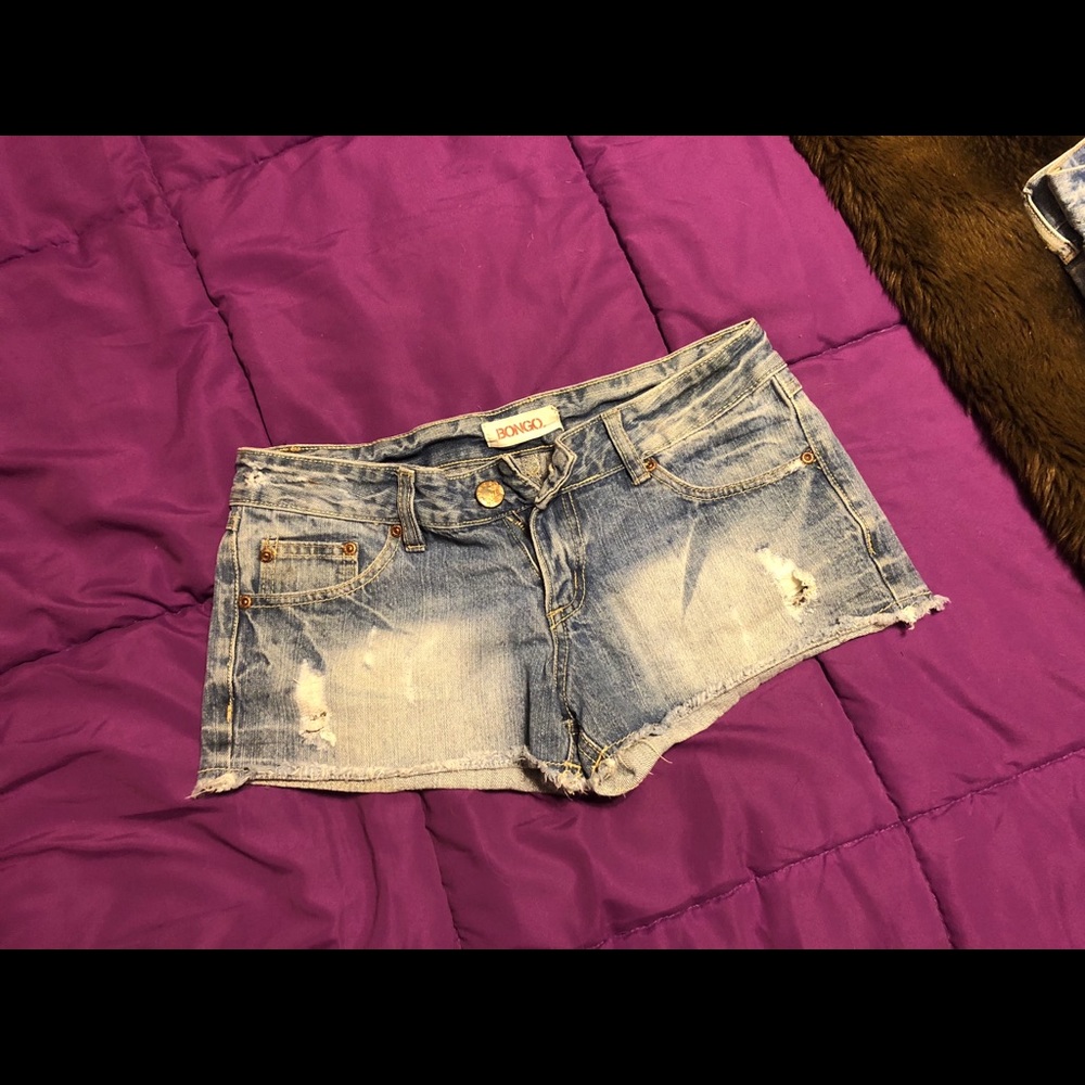 Bongo Denim destroyed shorts size 5
